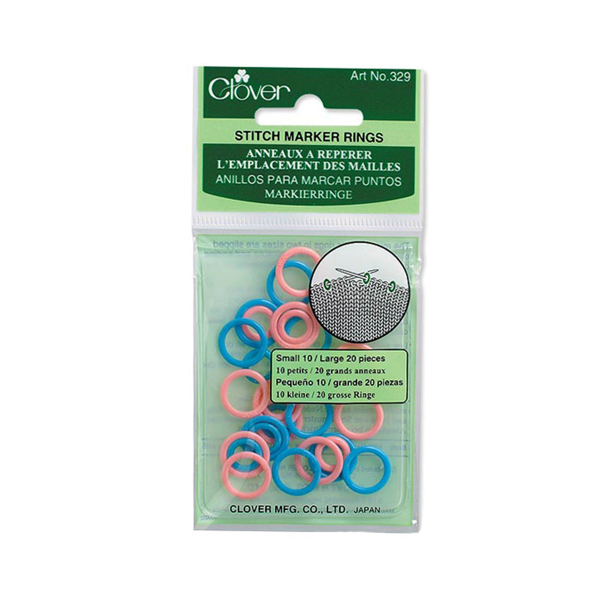 Clover Stitch Marker Rings
